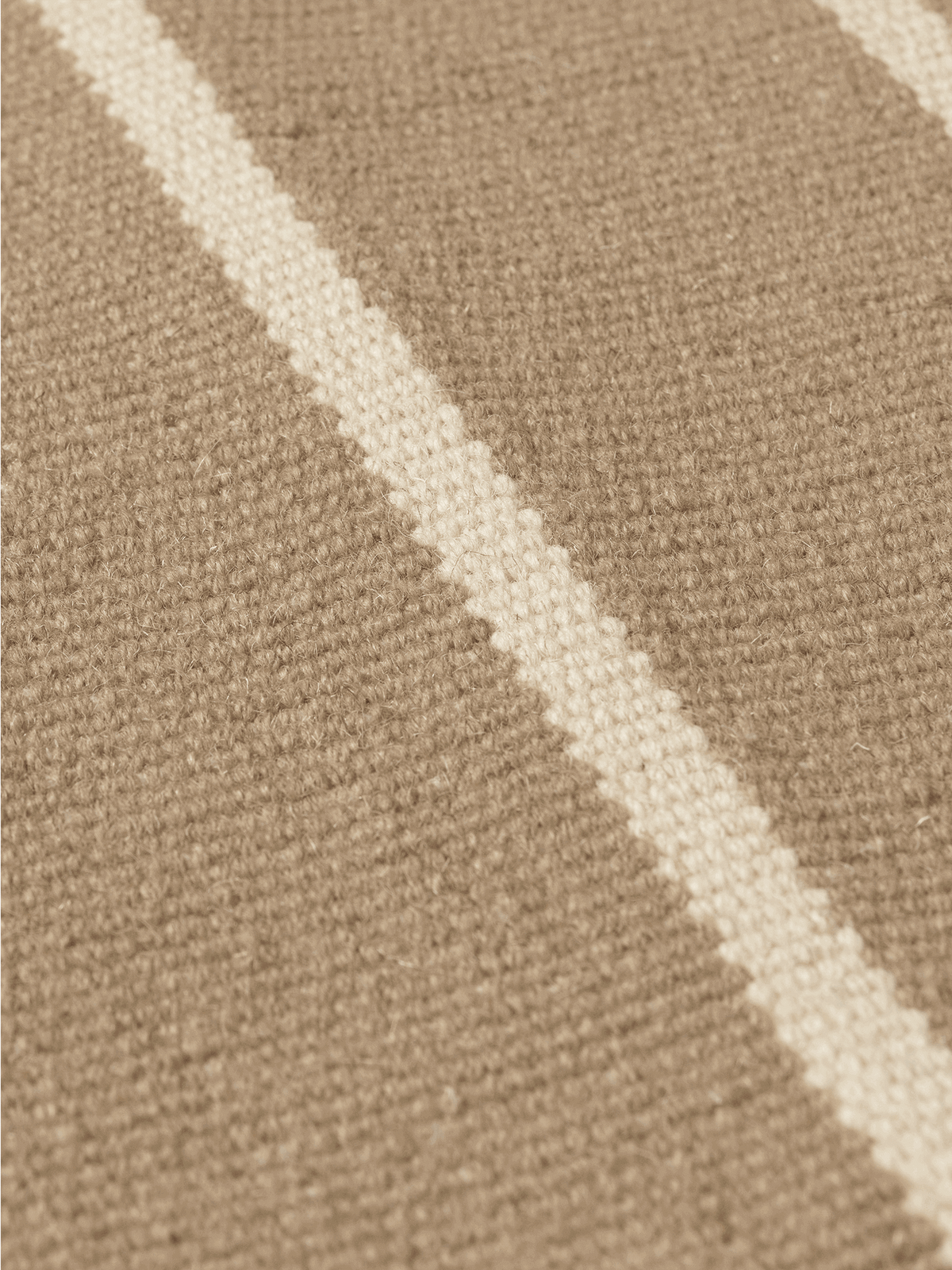 Calm Kelim Runner, Dark Sand/Off-White