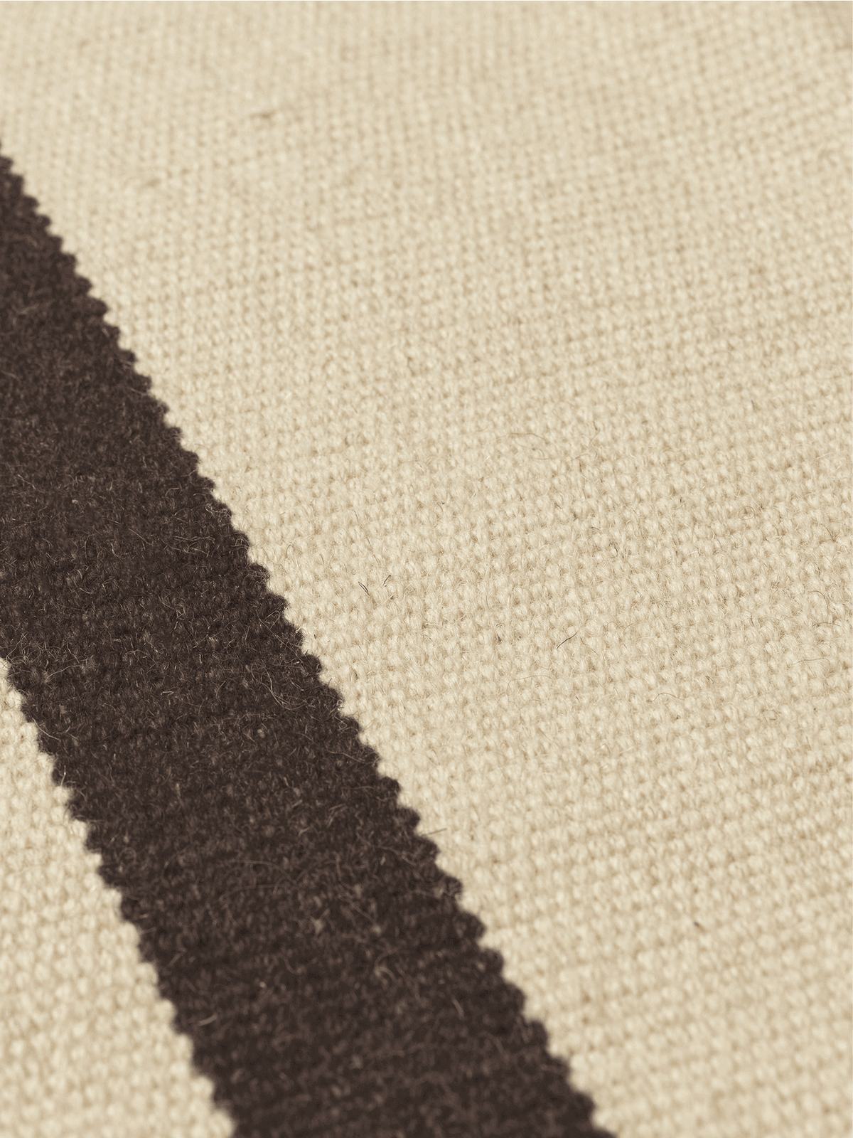 Calm Kelim Mat, Off-White/Coffee