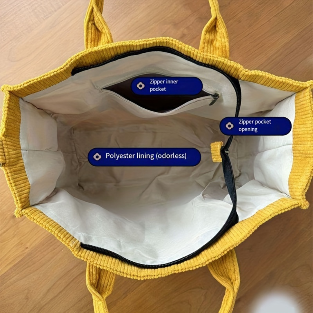 Rosanna | Women’s Corduroy Tote Bag | Everyday Carryall