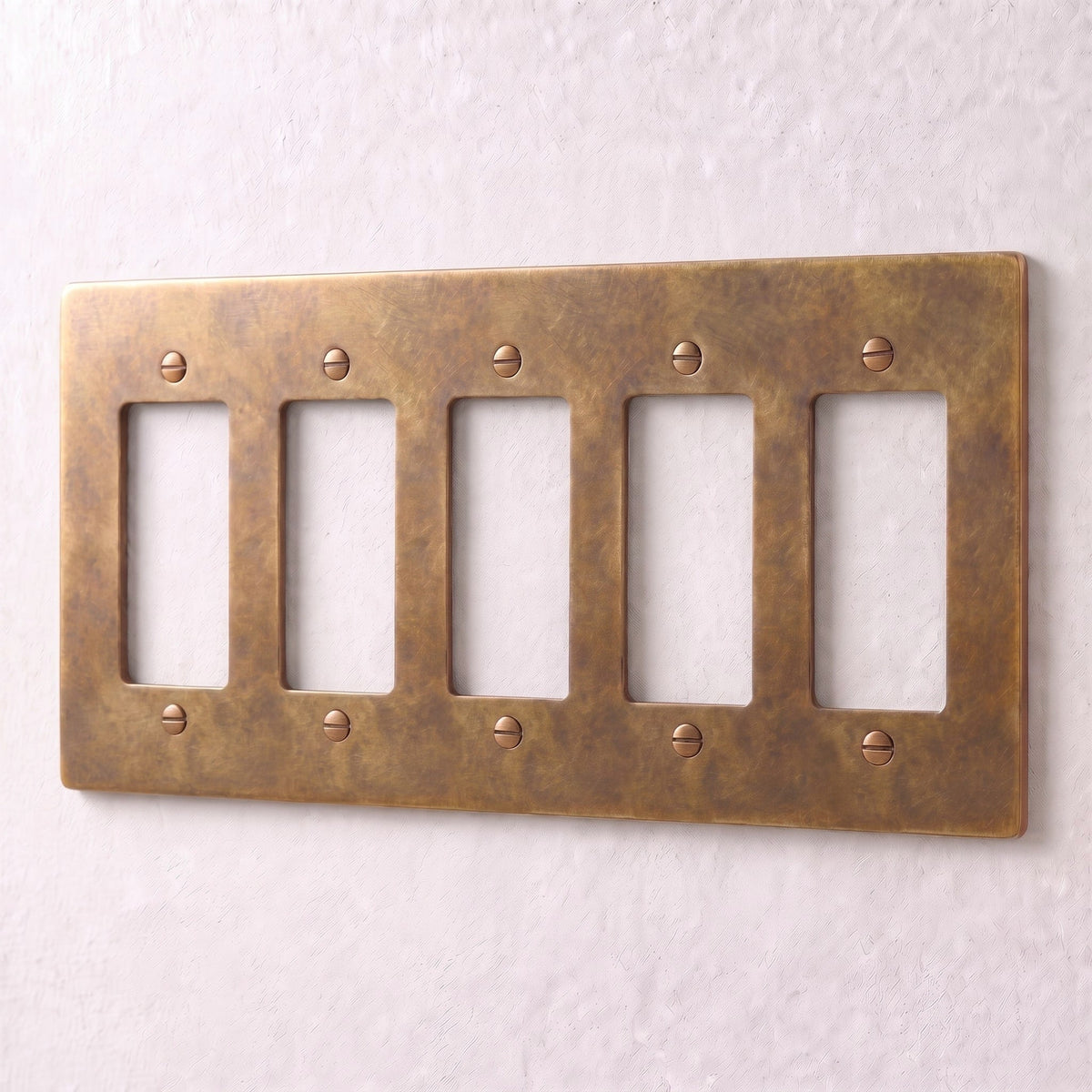 Brass Wall Plate (1-5 Gang)