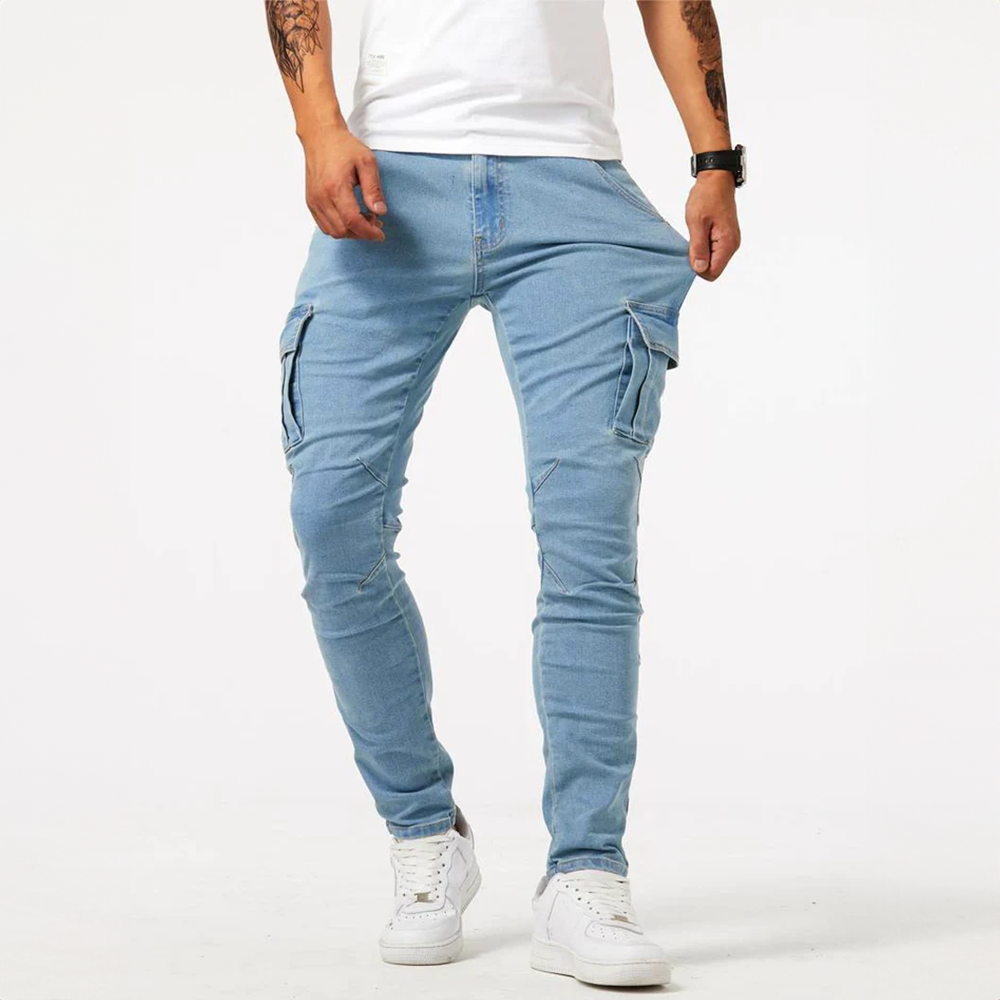 Leon Stretch Cargo Denim for Men