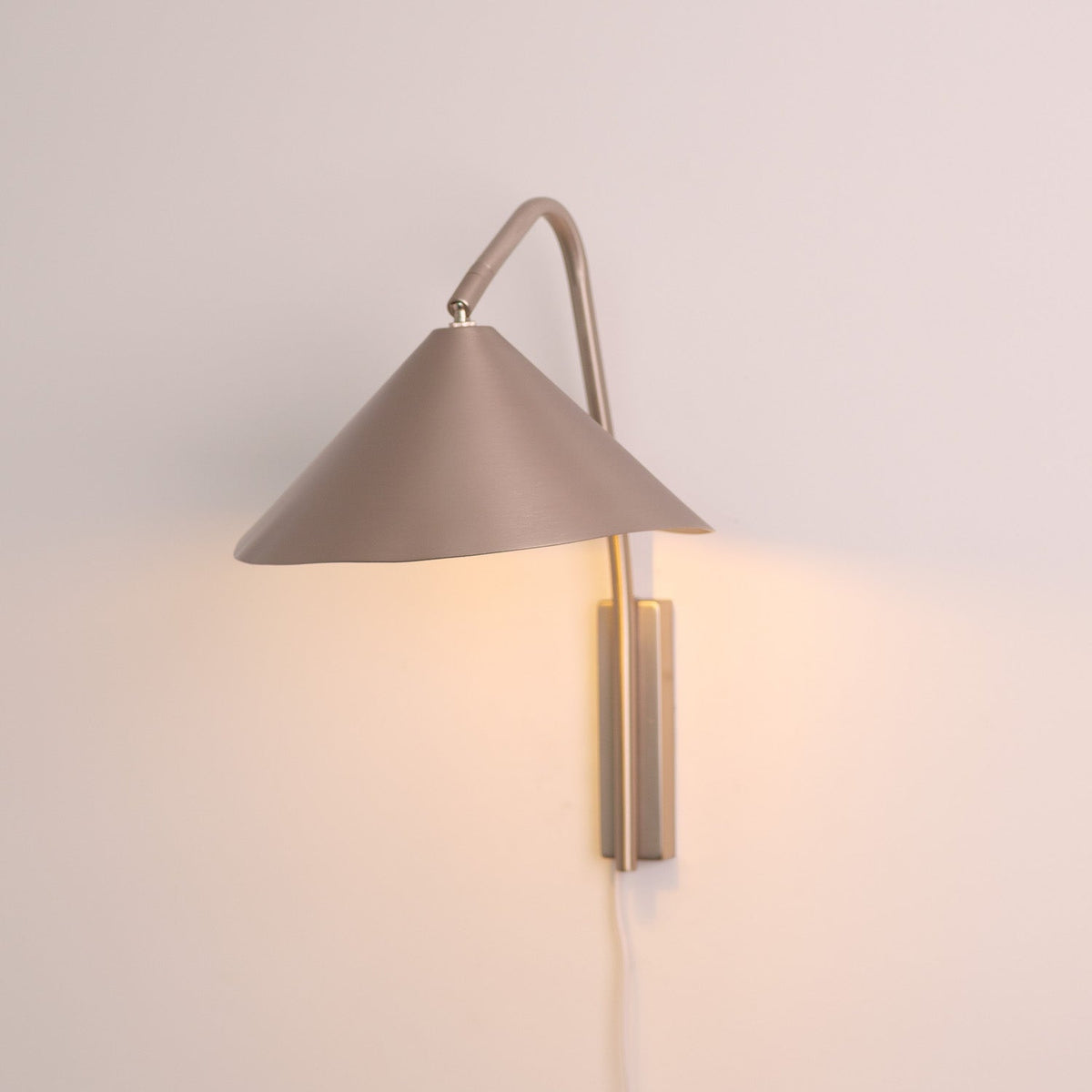 Arne Industrial minimalist brushed aluminium wall light