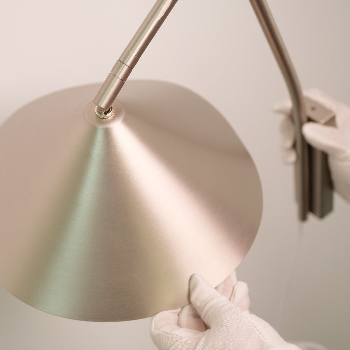 Arne Industrial minimalist brushed aluminium wall light