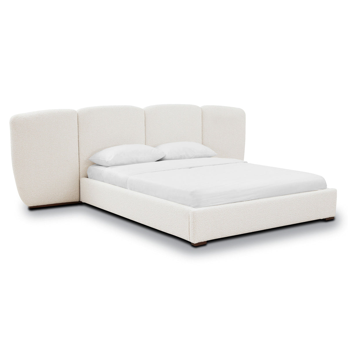 Acadia Bed, Froth White Boucle, Queen