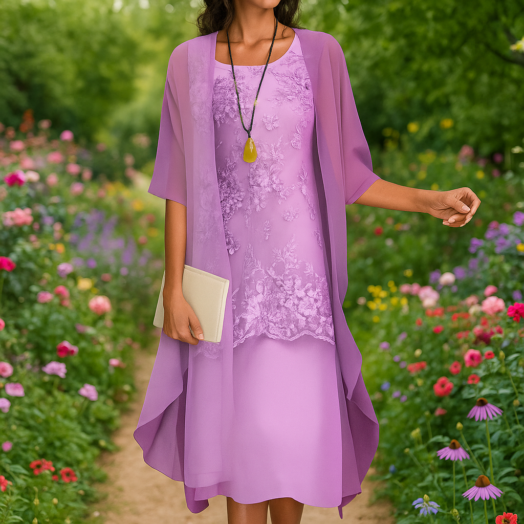 Alina Chiffon Midi Dress for Women