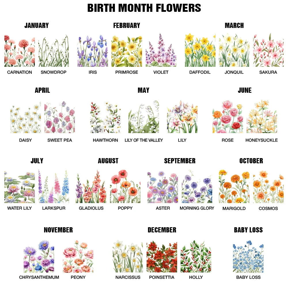 Birth Flower Blooming In Love - Personalized Fleece Scarf