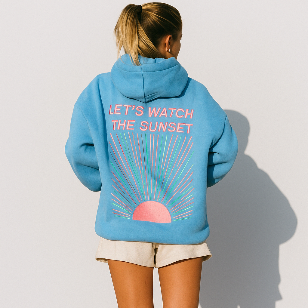Myrtel Oversized Printed Hoodie for Women