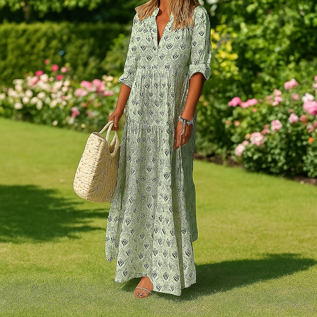 Penelope Boho Fall-Summer Maxi Dress for Women