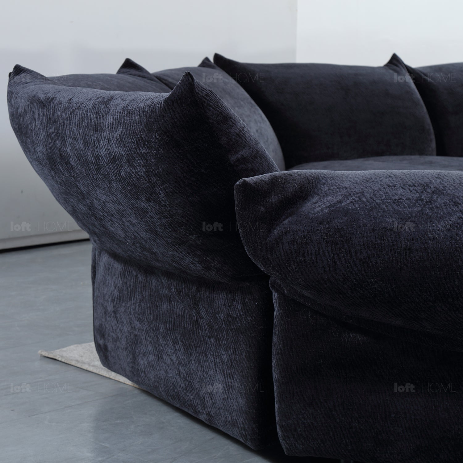 Modern Velvet Fabric L Shape Sectional Sofa FLOWER 4+L