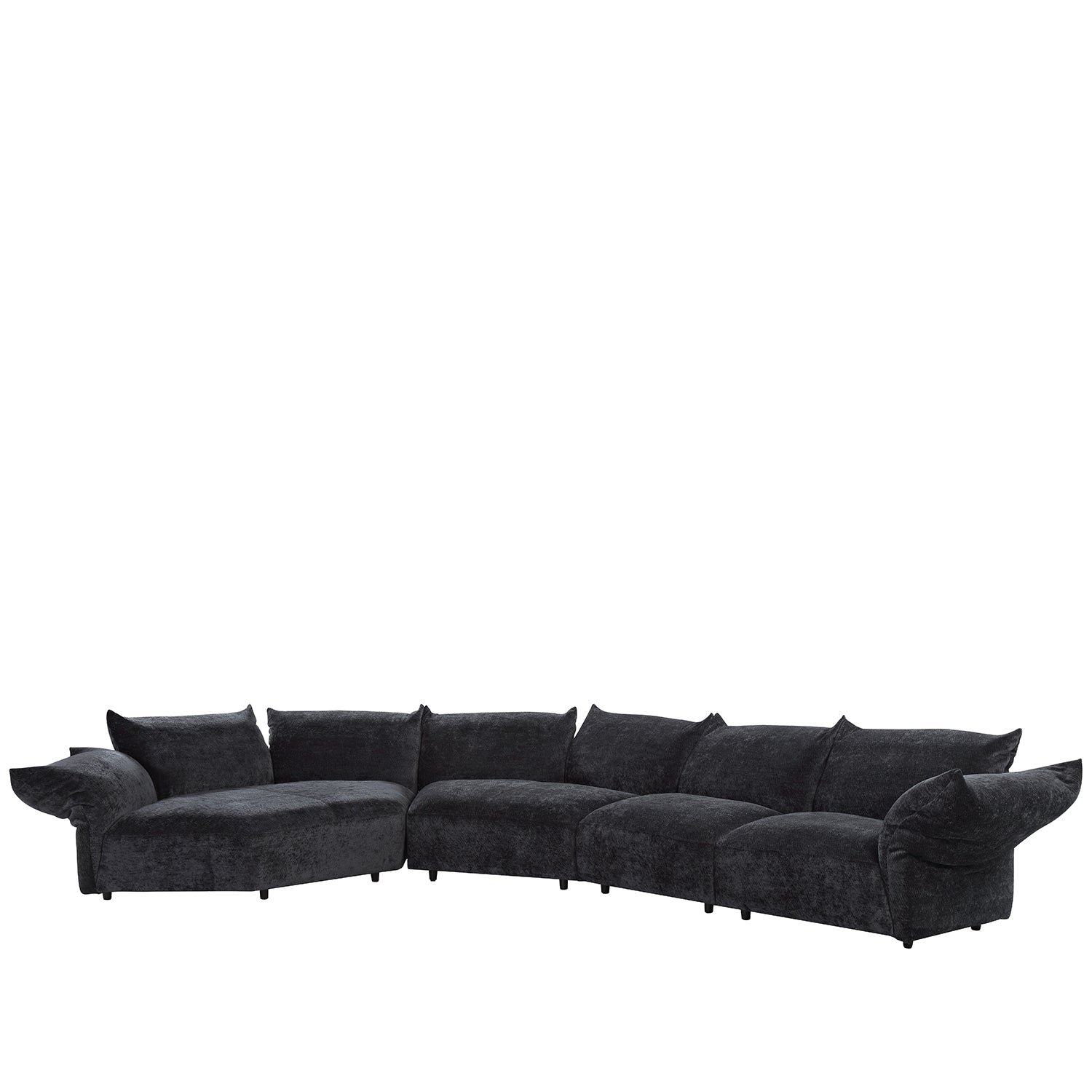 Modern Velvet Fabric L Shape Sectional Sofa FLOWER 4+L