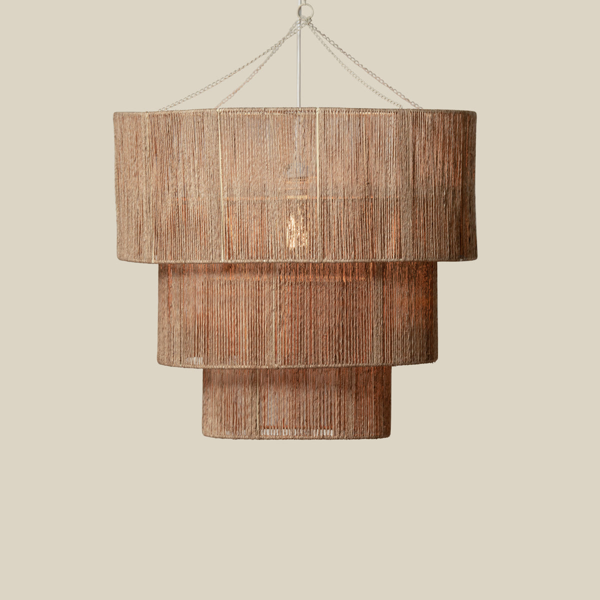 Paloma Tiered Jute Chandelier