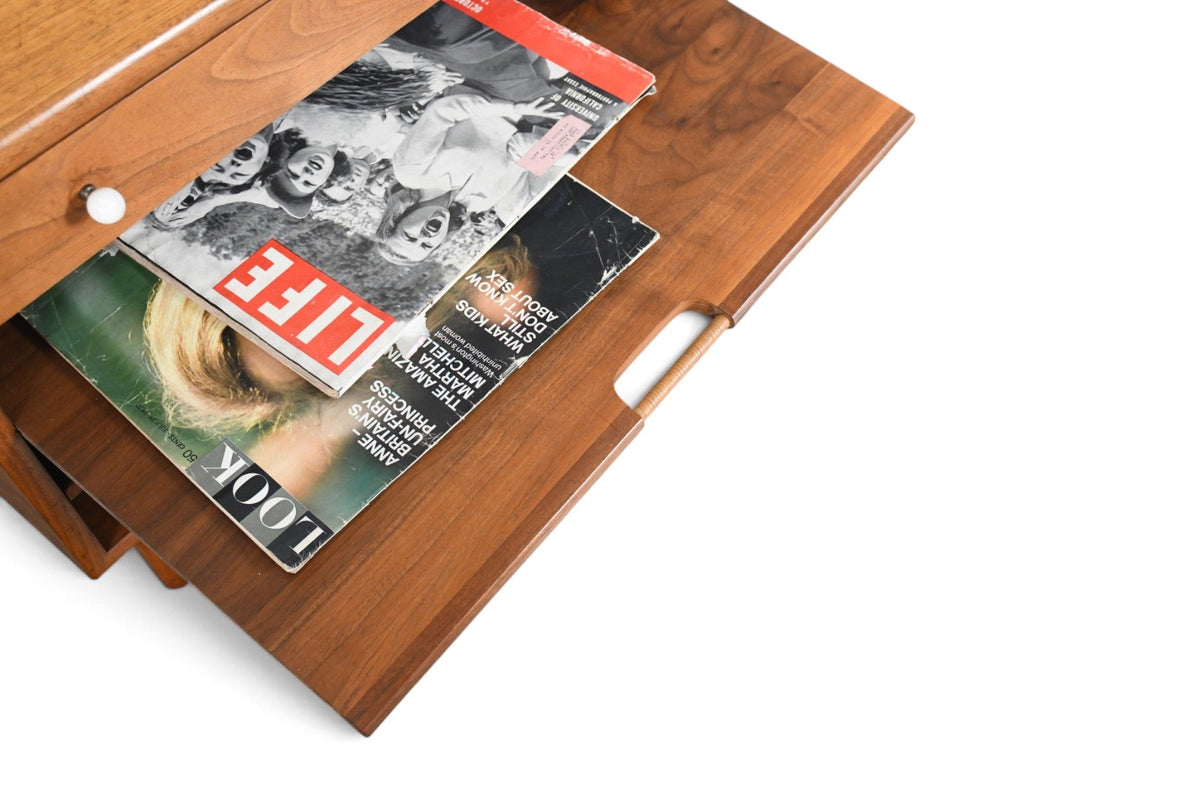 RARE KIPP STEWART FOR DREXEL "DECLARATION" MAGAZINE SIDE TABLE