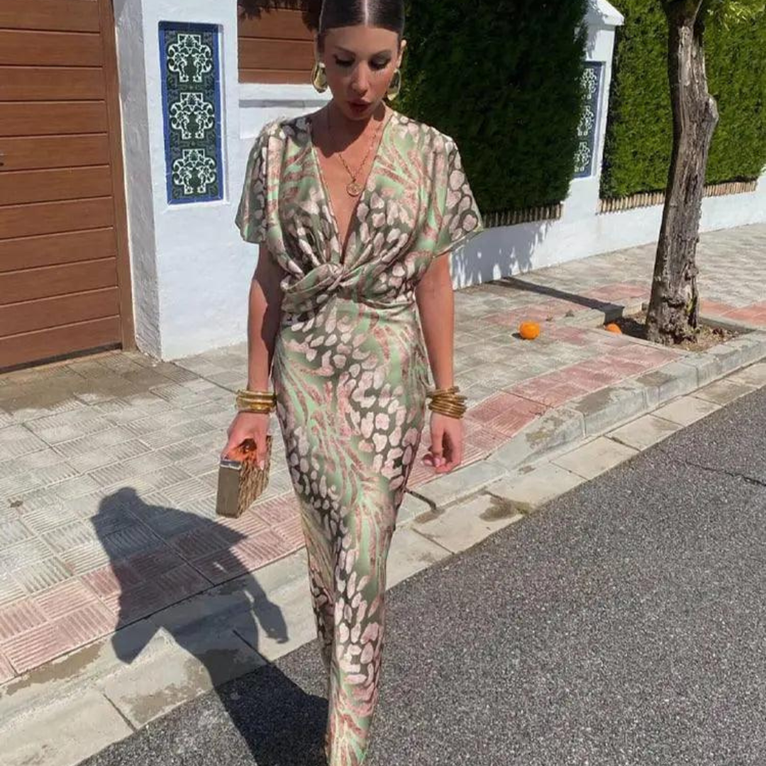 Fiona | Women’s Floral Pleated Dress | Midi