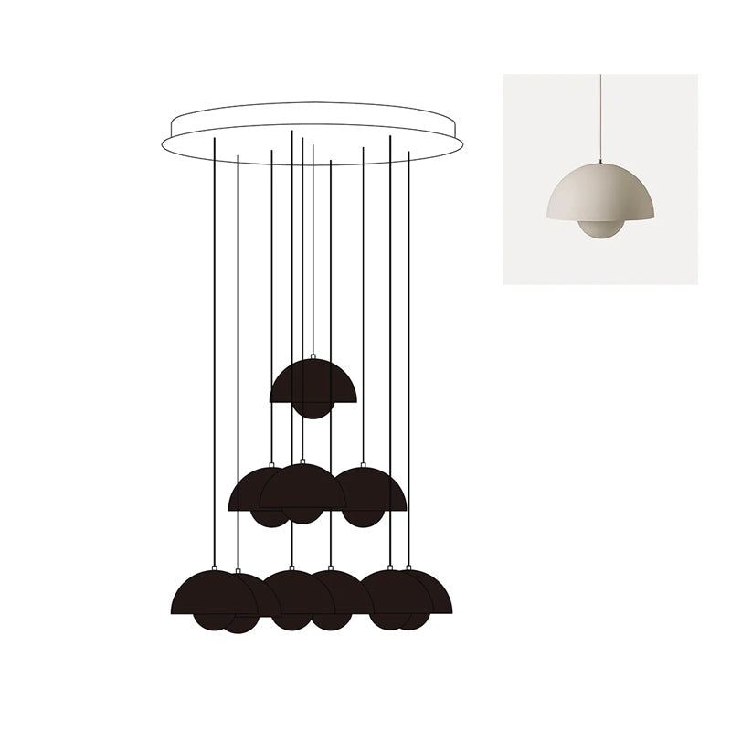 Duo Dome Chandelier