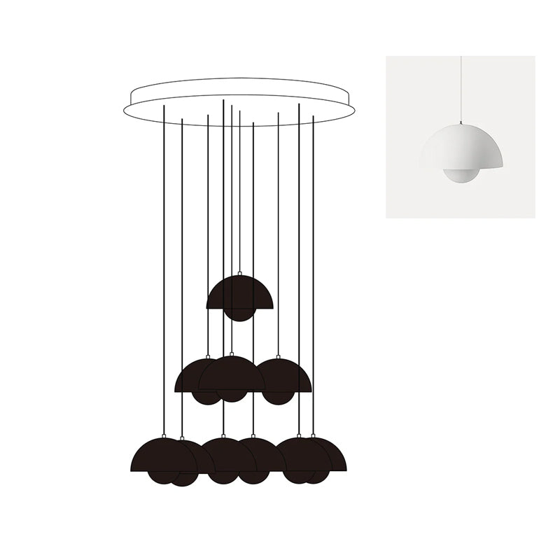Duo Dome Chandelier