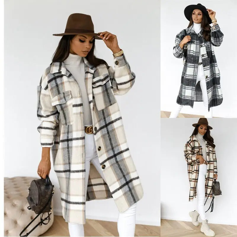 Emily cozy and chic check jacket for Women