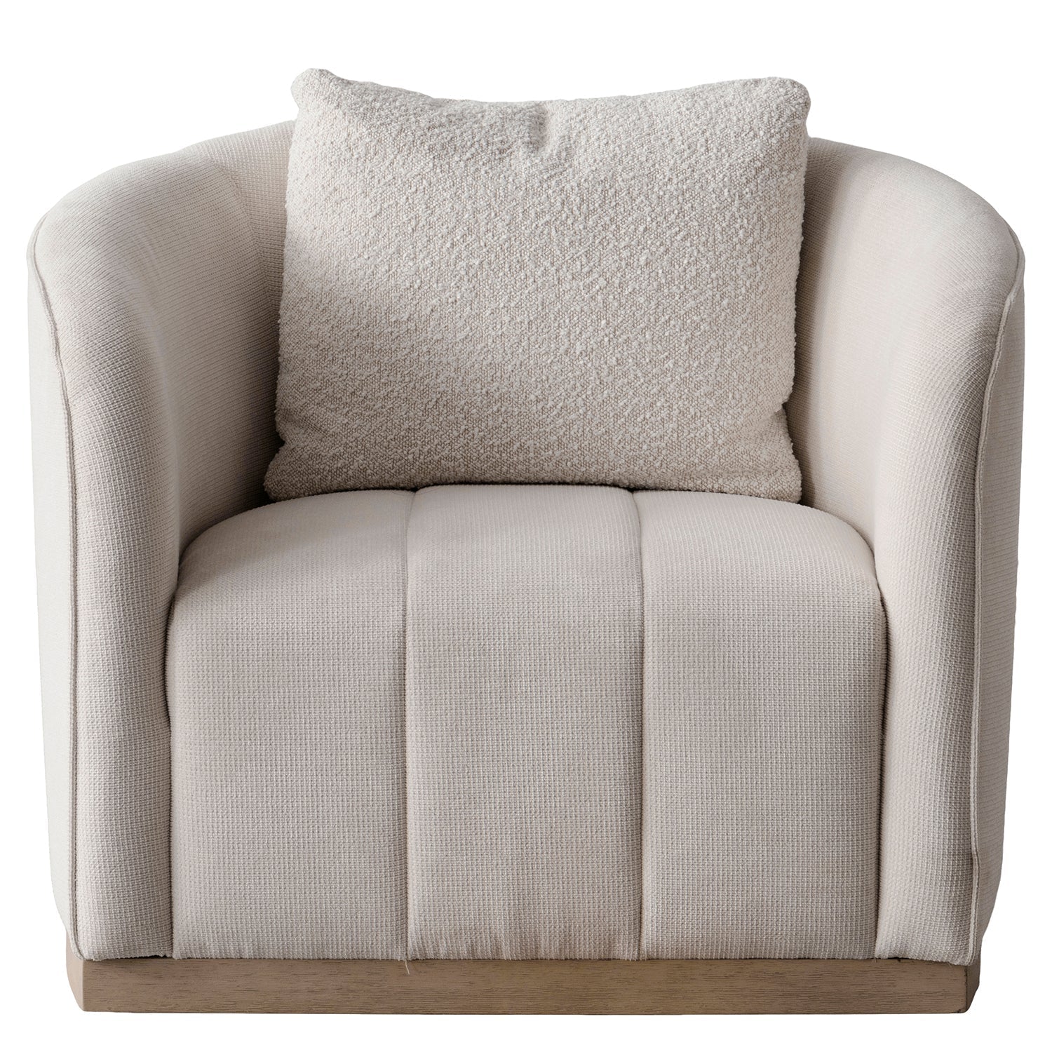 Japandi Cotton Fabric 1 Seater Sofa PANNA