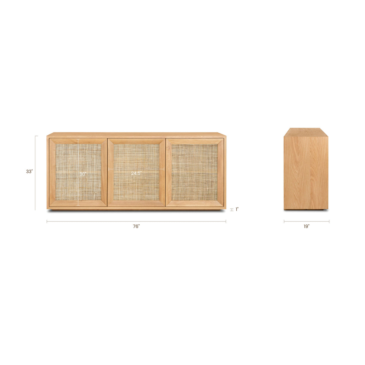 Tate 76" Sideboard, Oak