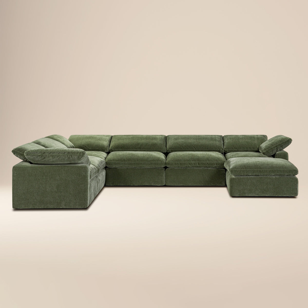 7-Seat Aspen Modular Sectional, Sagano Green