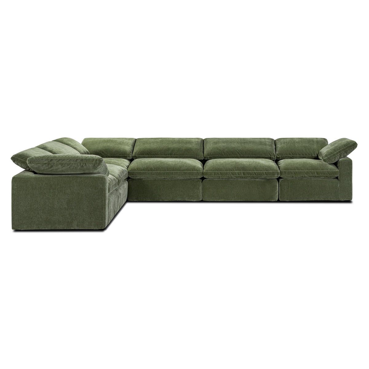 6-Seat Aspen Modular Corner-Sectional, Sagano Green