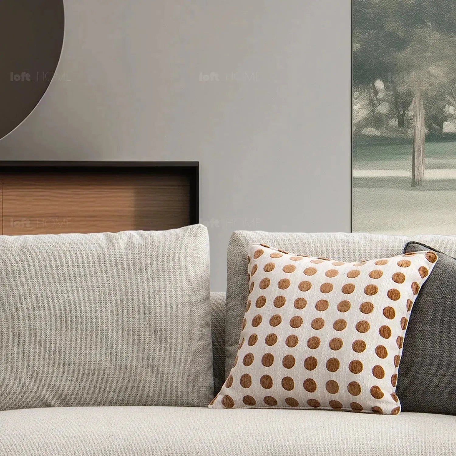 Modern Mixed Weave Fabric L Shape Sectional Sofa REFUGE 3+L
