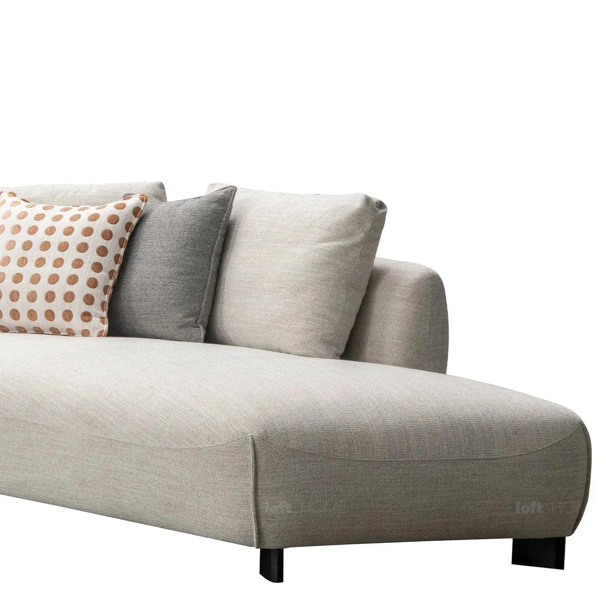 Modern Mixed Weave Fabric L Shape Sectional Sofa REFUGE 3+L