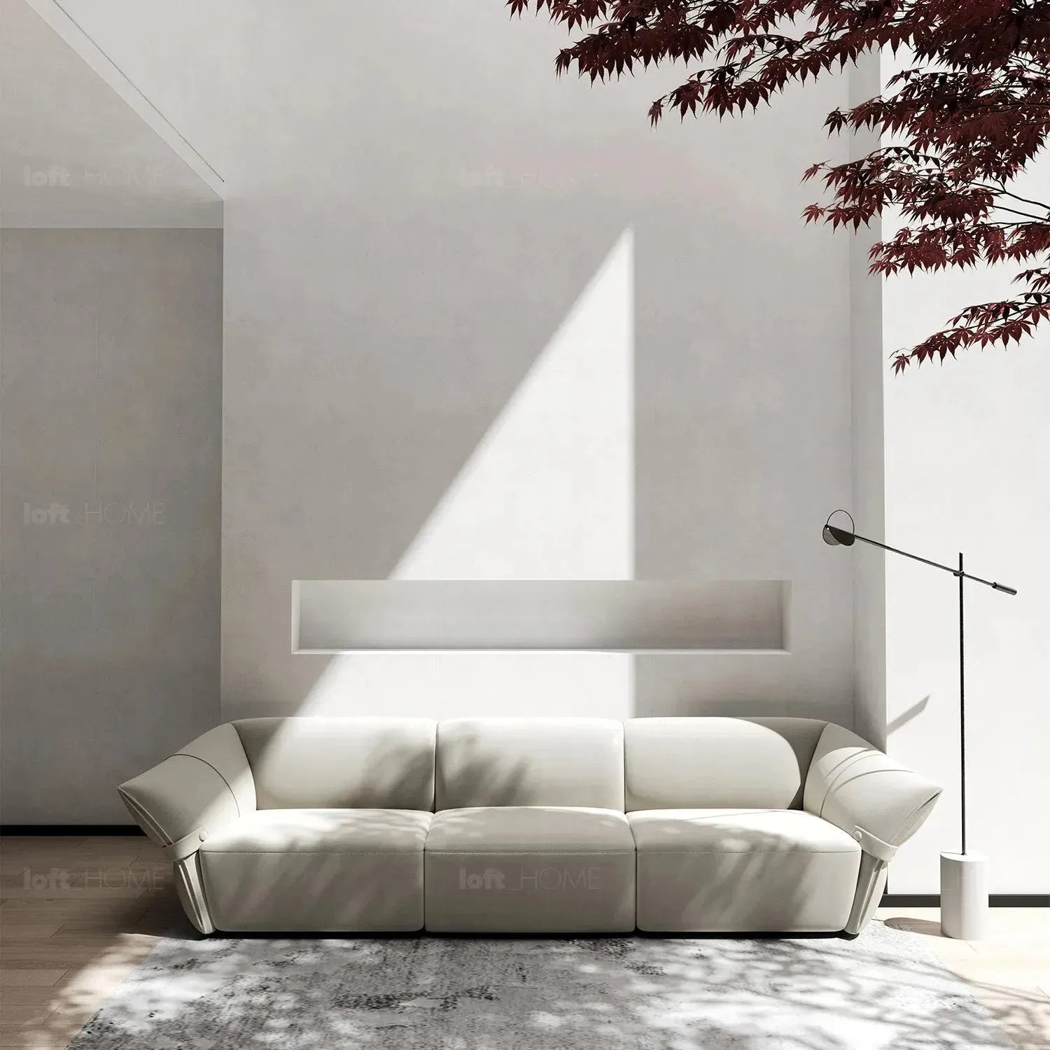 Modern Mixed Weave Fabric Modular Chaise Sofa PETALS