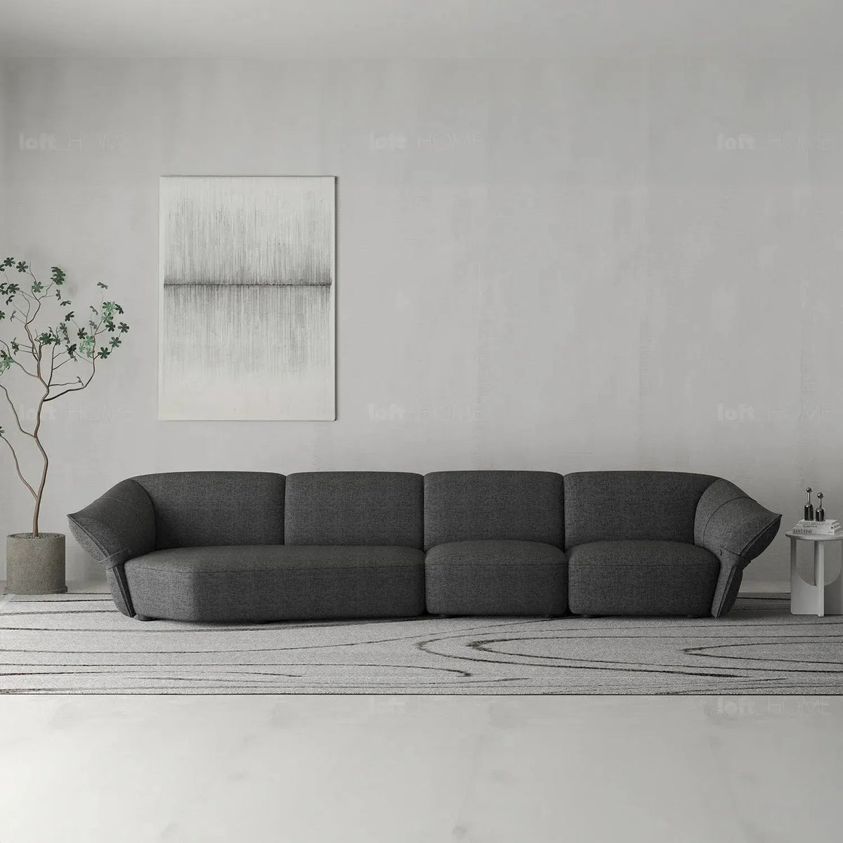 Modern Mixed Weave Fabric Modular Corner 1 Seater Sofa PETALS