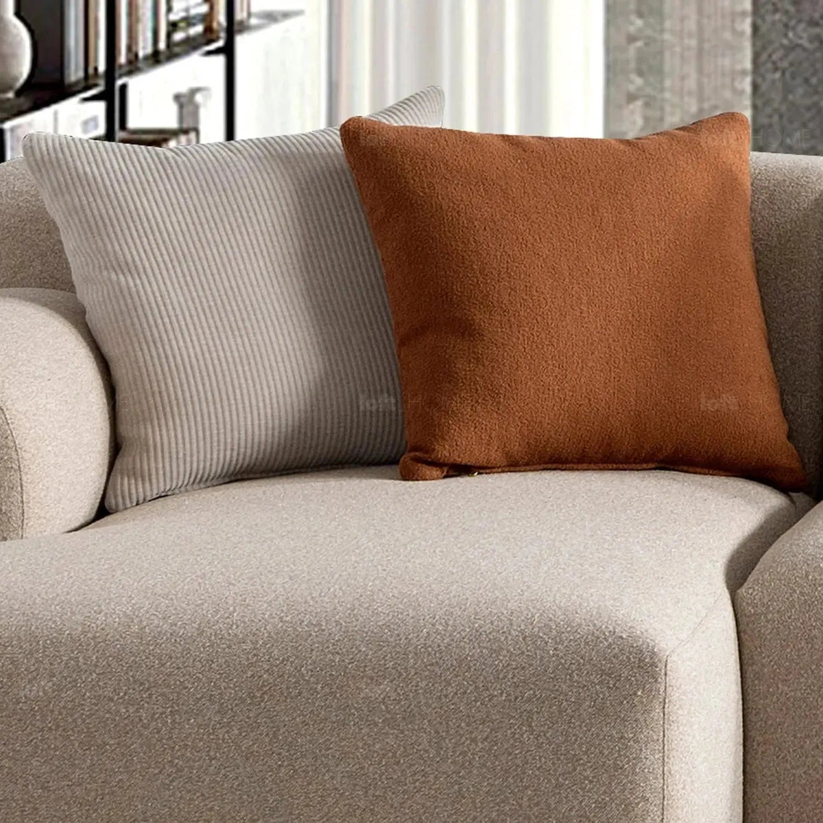Minimalist Sherpa Fabric L Shape Sectional Sofa NOBLE 4+L