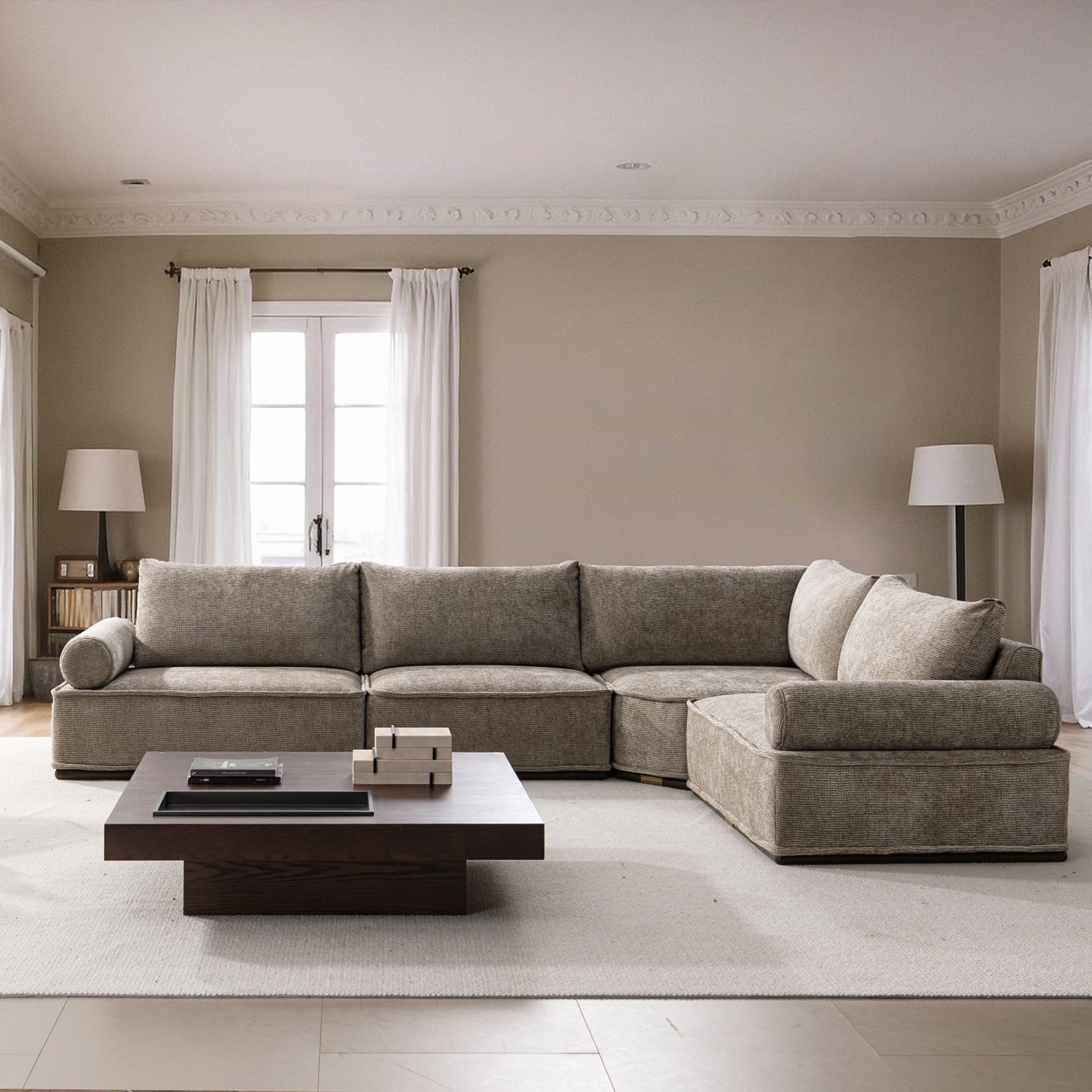 Modern Corduroy Velvet Fabric Modular Armless 1 Seater Sofa CORDY