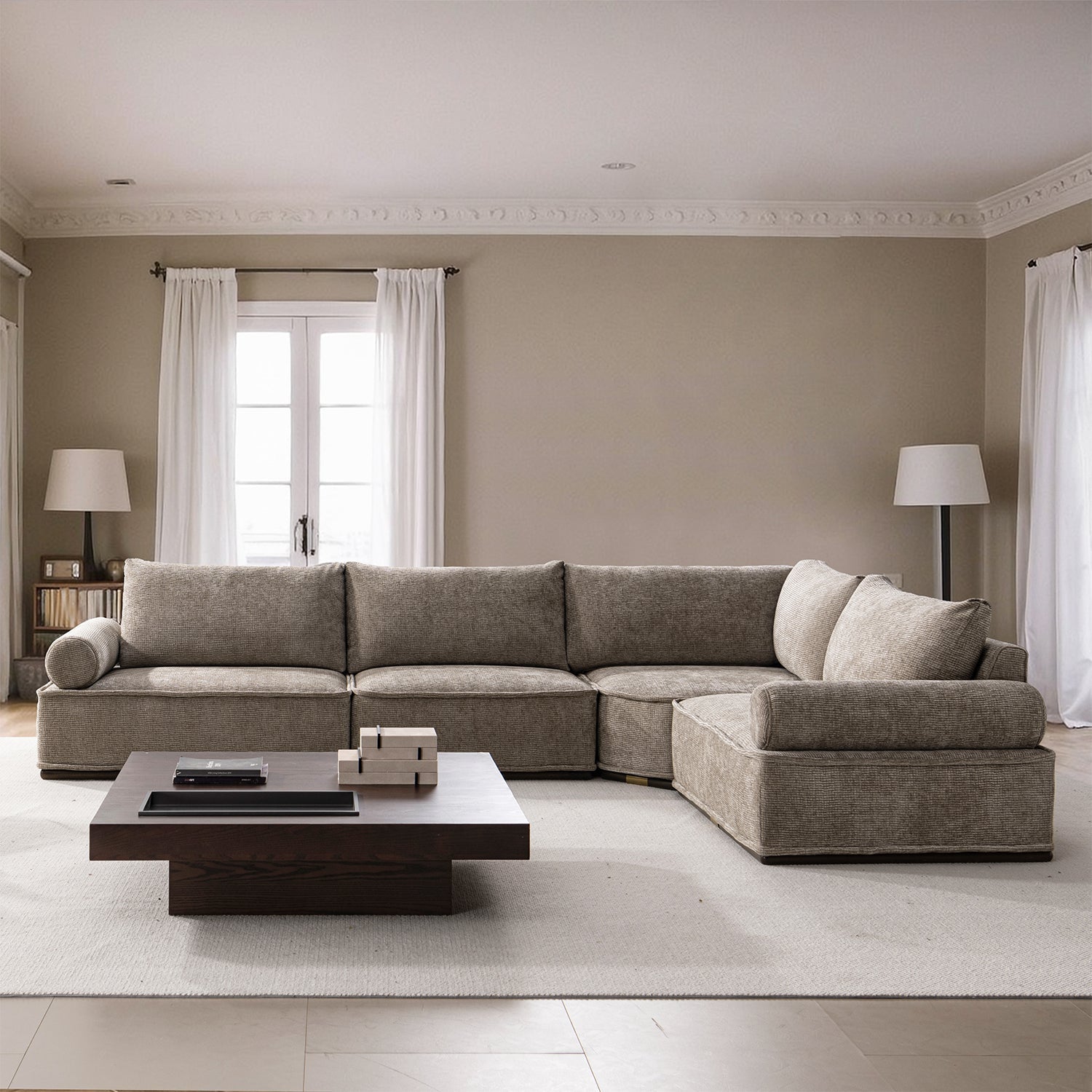 Modern Corduroy Velvet Fabric Modular Joint Connection 1 Seater Sofa CORDY