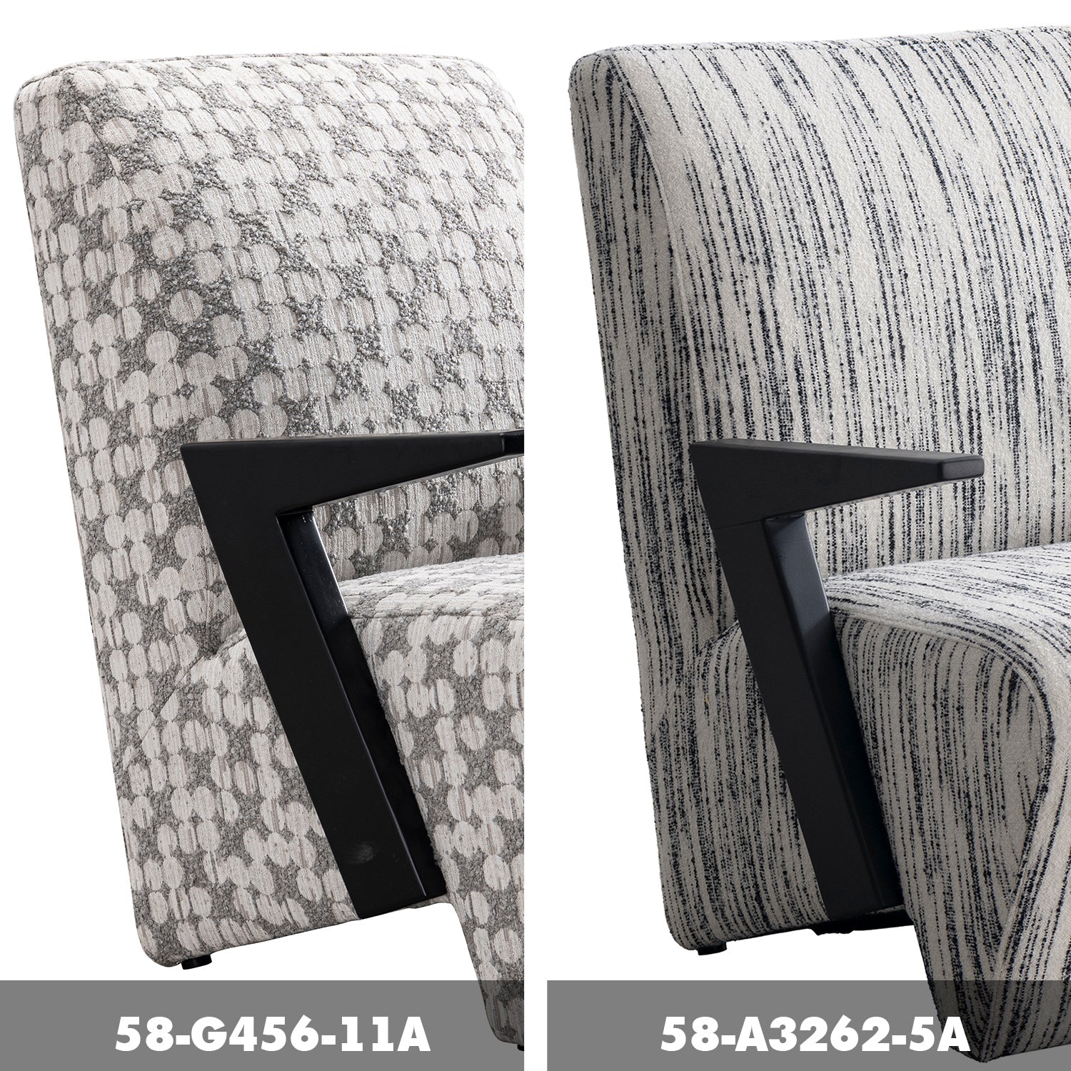 Modern Mixed Weave Fabric 1 Seater Sofa Chair SLANT