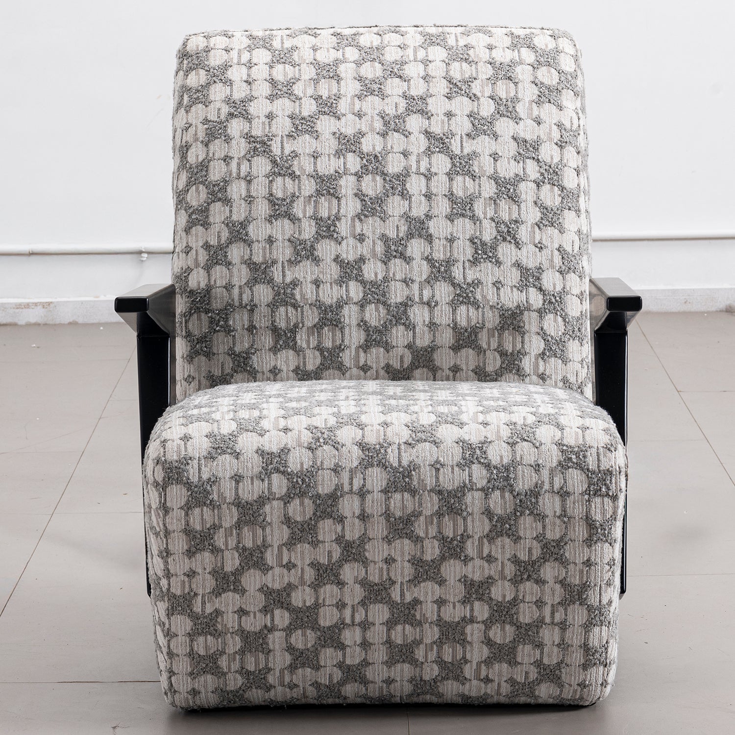 Modern Mixed Weave Fabric 1 Seater Sofa Chair SLANT