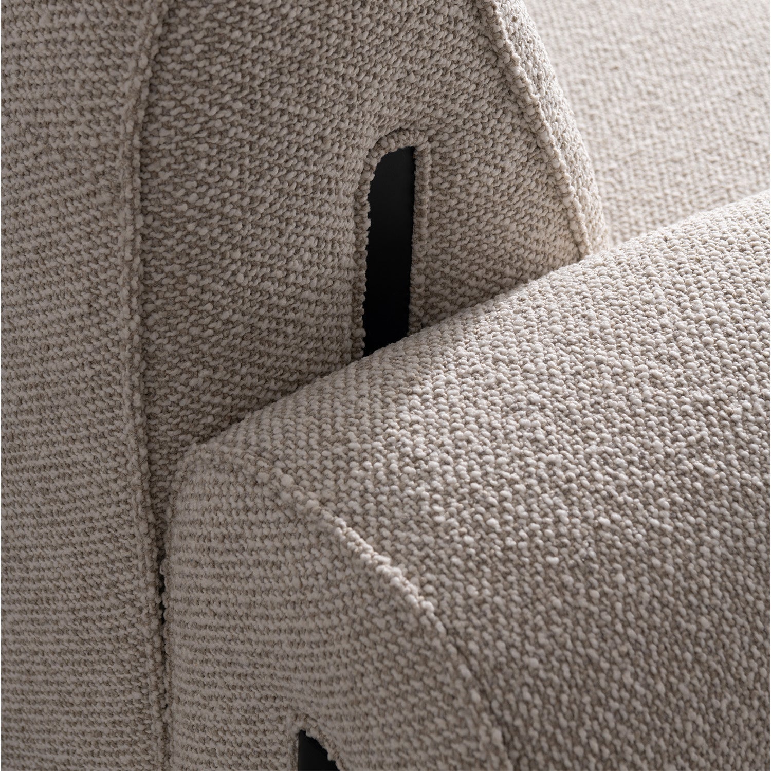 Minimalist Boucle Fabric Modular L Shape Sectional Sofa COLLE 4+L