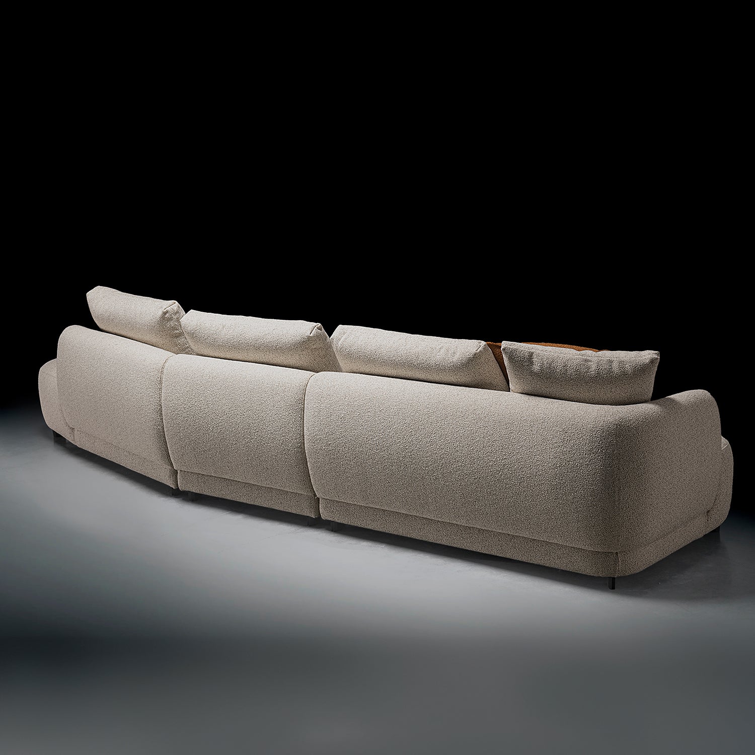Cream Boucle Fabric Modular L Shape Sectional Sofa SERENE 2+L