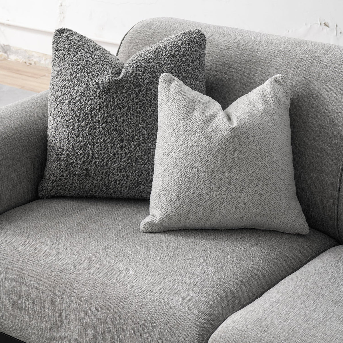 Modern Mixed Weave Fabric 2 Seater Sofa GRIDDY