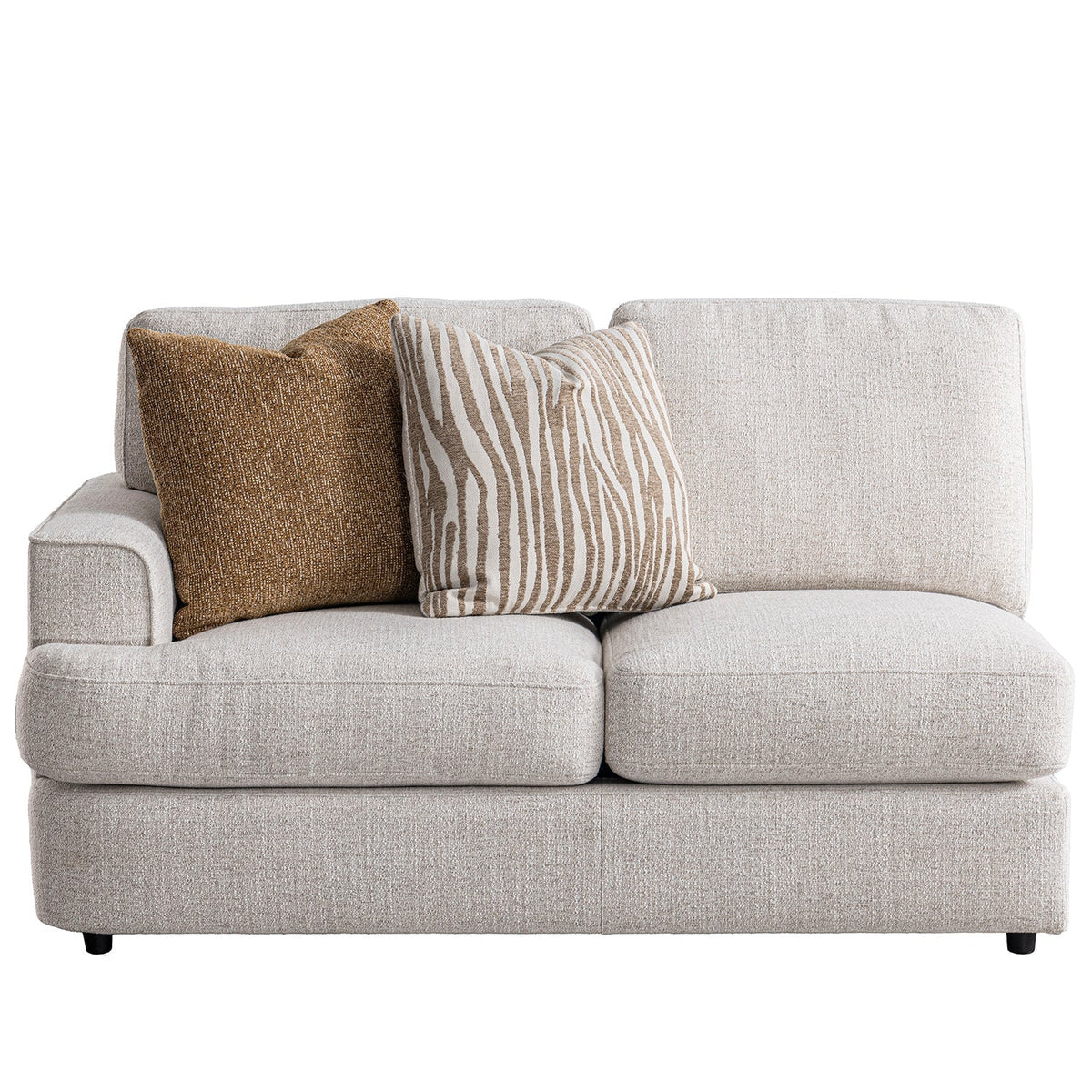 Modern Mixed Weave Fabric Corner 2 Seater Sofa LUCENT