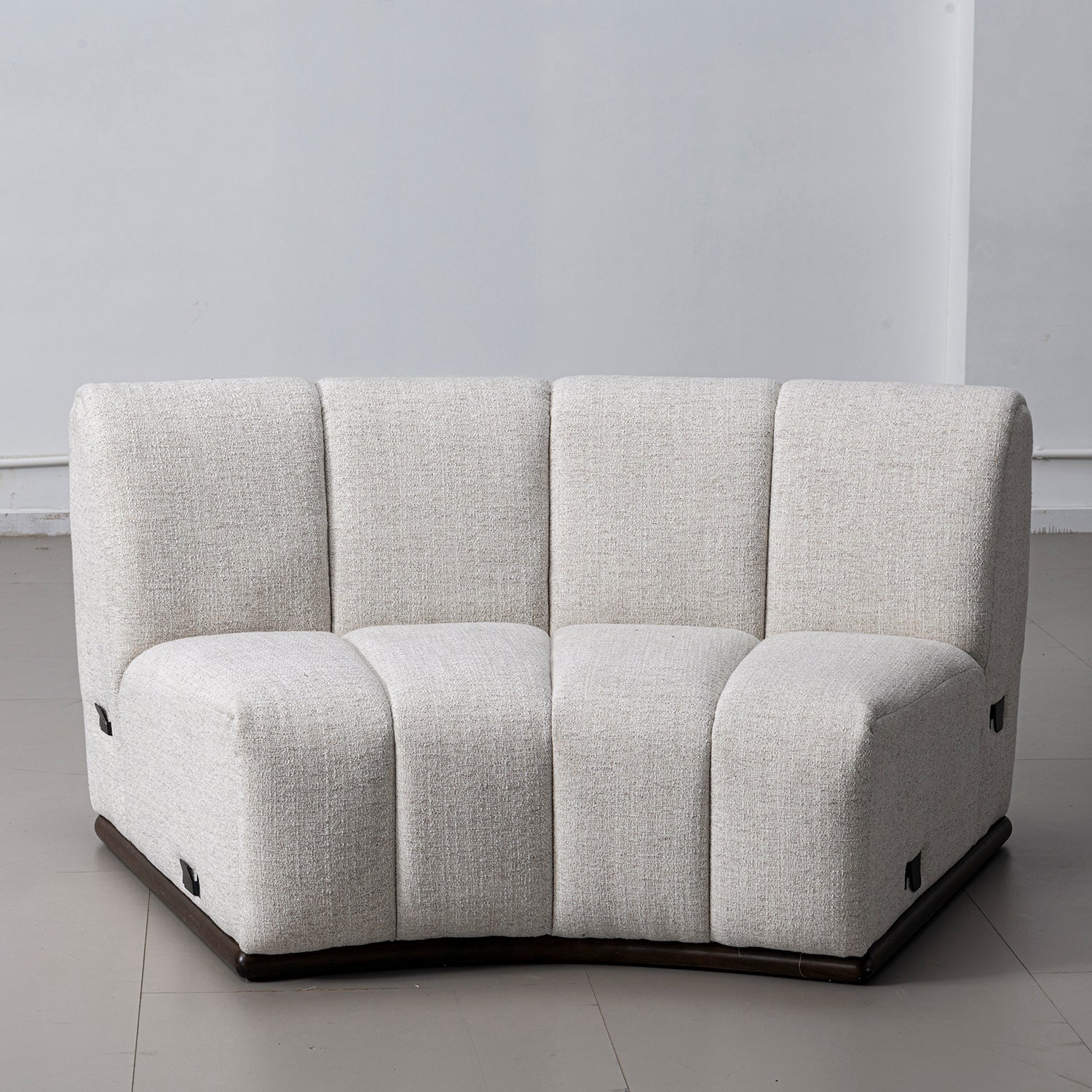 Modern Mixed Weave Fabric Modular Joint Connection 1 Seater Sofa BENTO