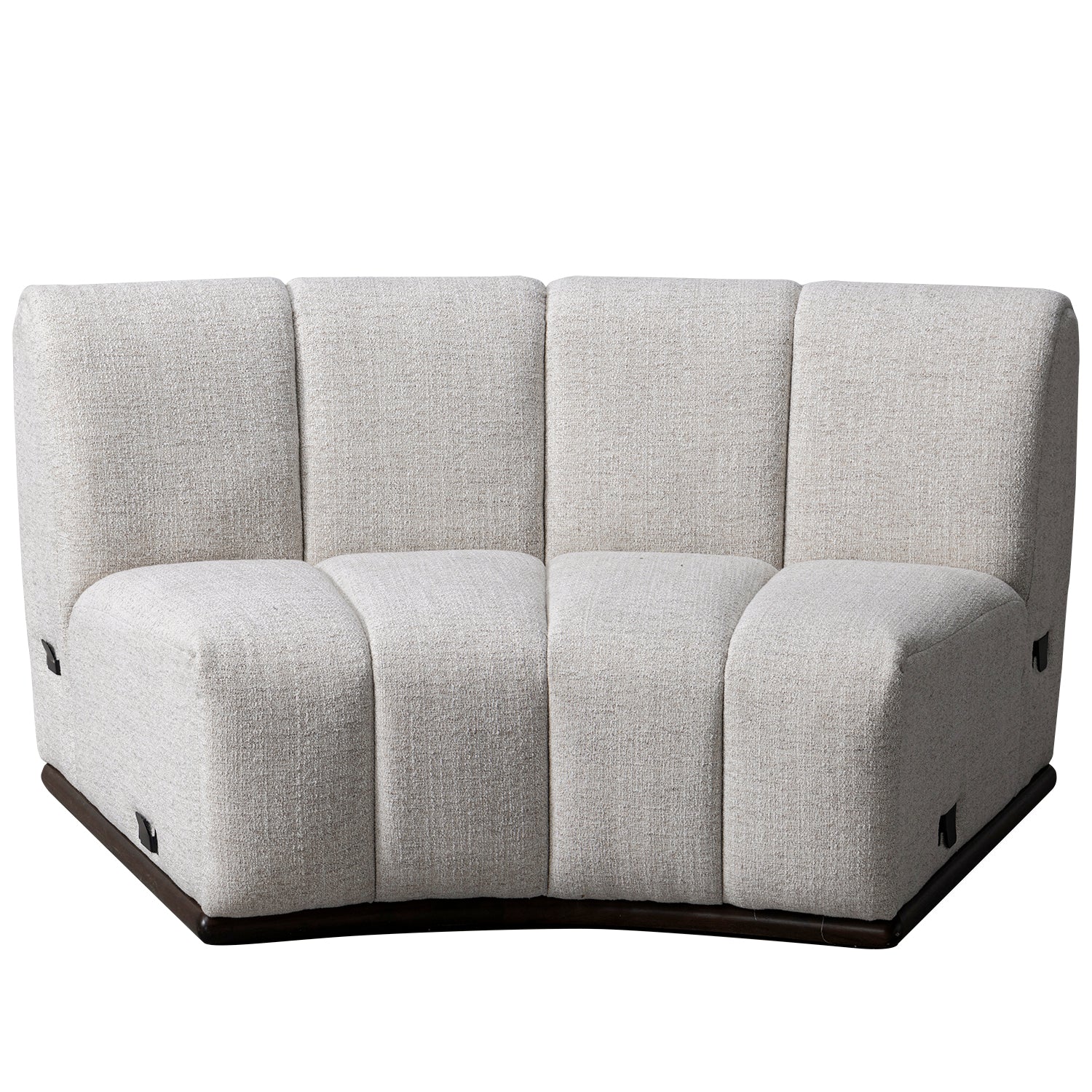 Modern Mixed Weave Fabric Modular Joint Connection 1 Seater Sofa BENTO
