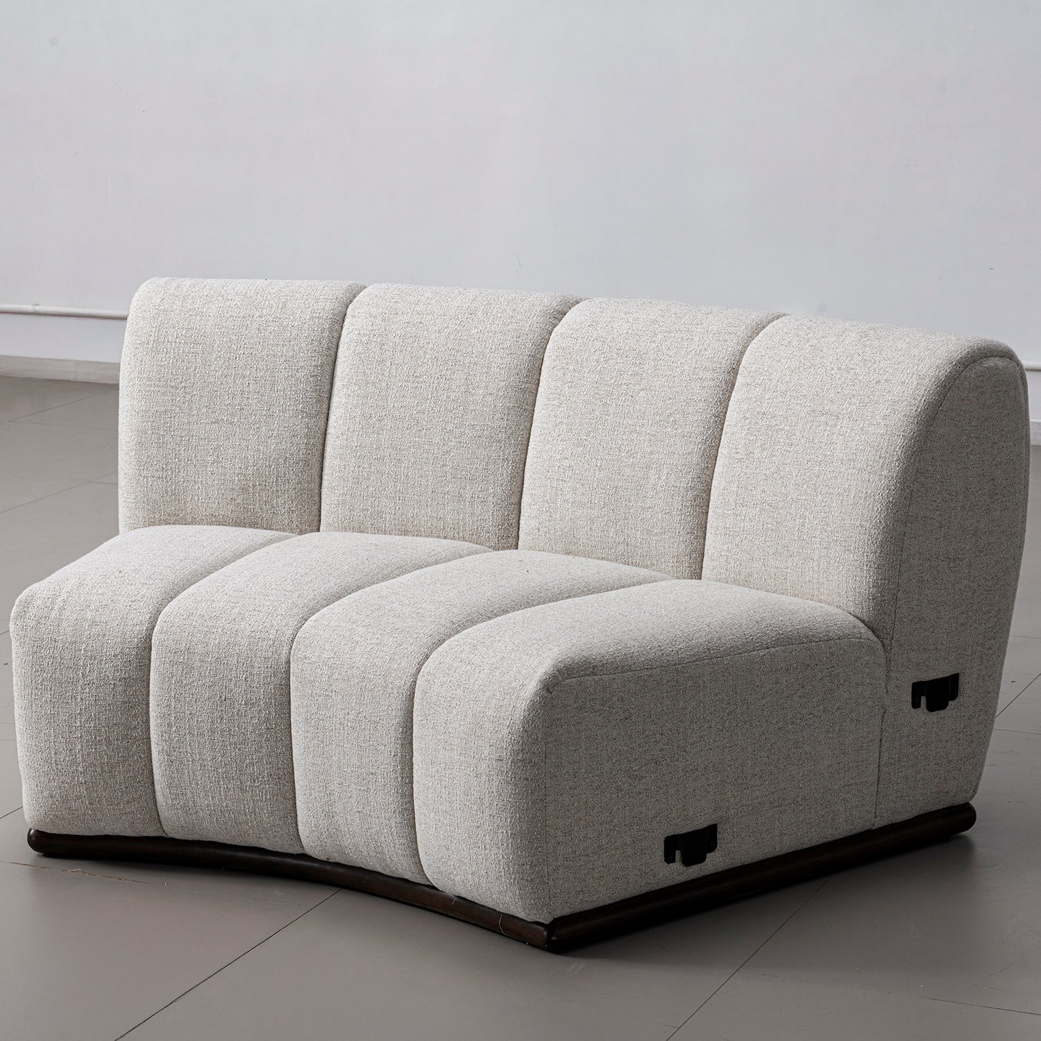 Modern Mixed Weave Fabric Modular Joint Connection 1 Seater Sofa BENTO