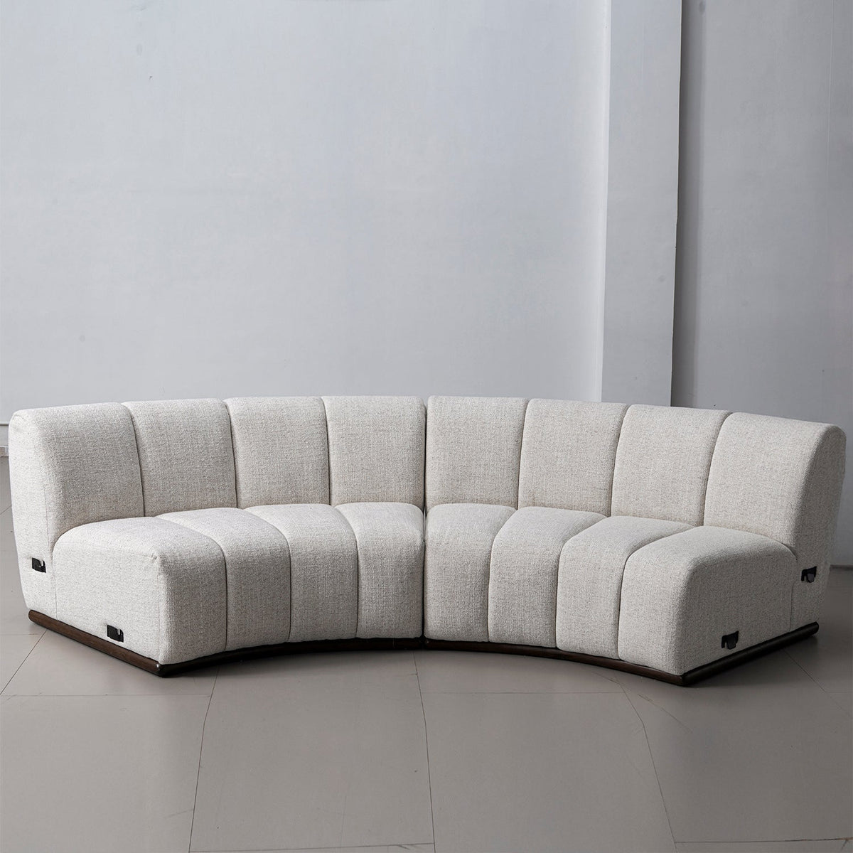 Modern Mixed Weave Fabric Modular Joint Connection 1 Seater Sofa BENTO
