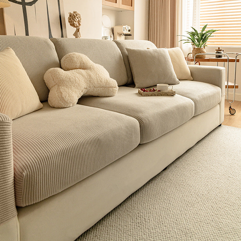 Fine-Ribbed Corduroy Stretch Sofa Cushion Cover Couch Slipcover