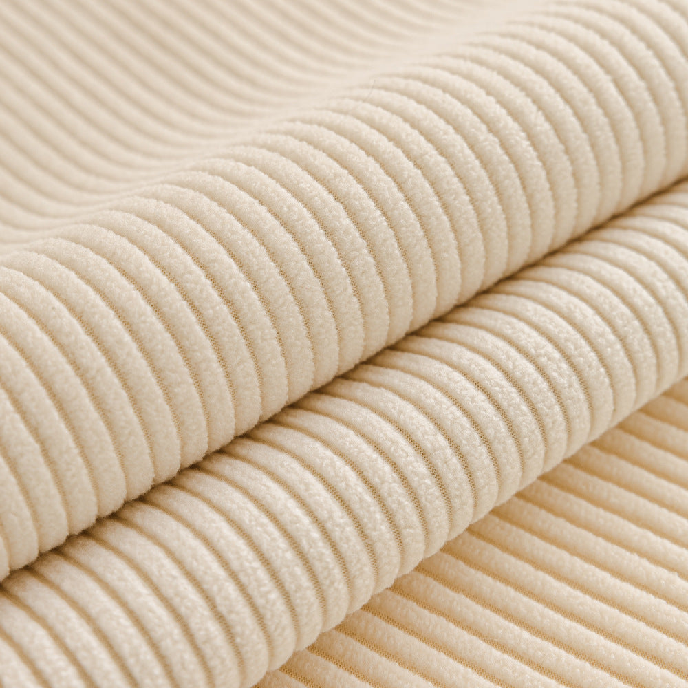 Fine-Ribbed Corduroy Stretch Sofa Cushion Cover Couch Slipcover
