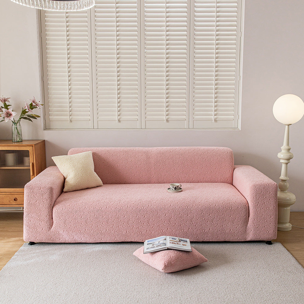 Floral Jacquard Stretch Sofa Couch Slipcover