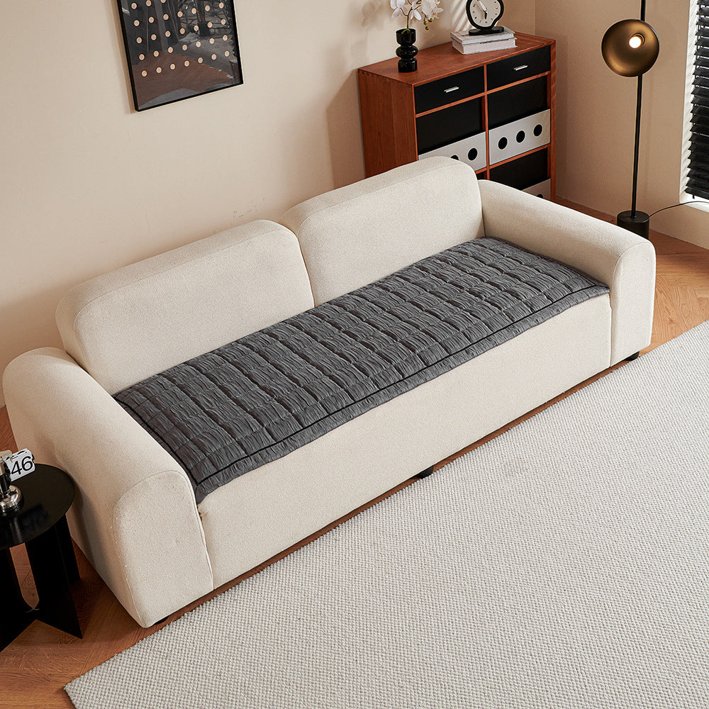 Modern Crinkle Texture Non-Slip Sofa Mat Couch Cover