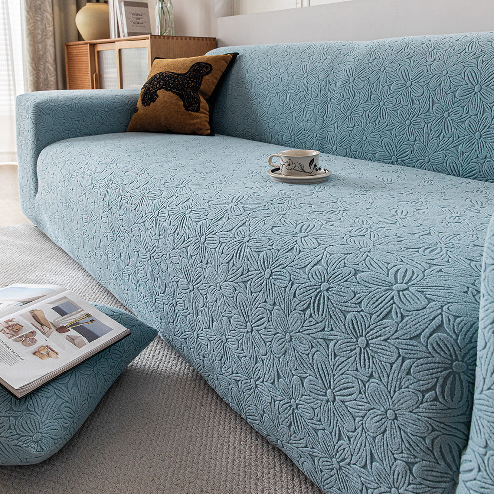 Floral Jacquard Stretch Sofa Couch Slipcover