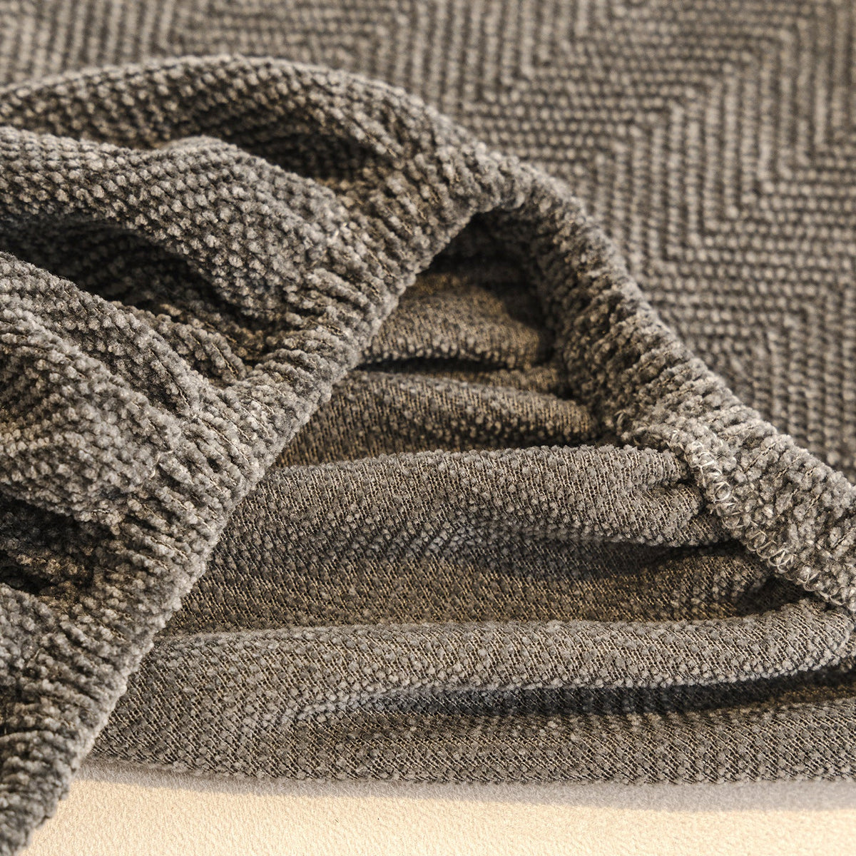 Herringbone Chenille High-Stretch Sofa Couch Slipcover