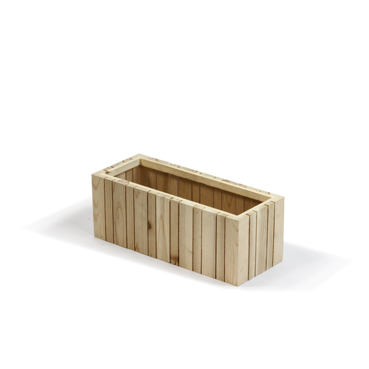Vertical Slat Wood Box