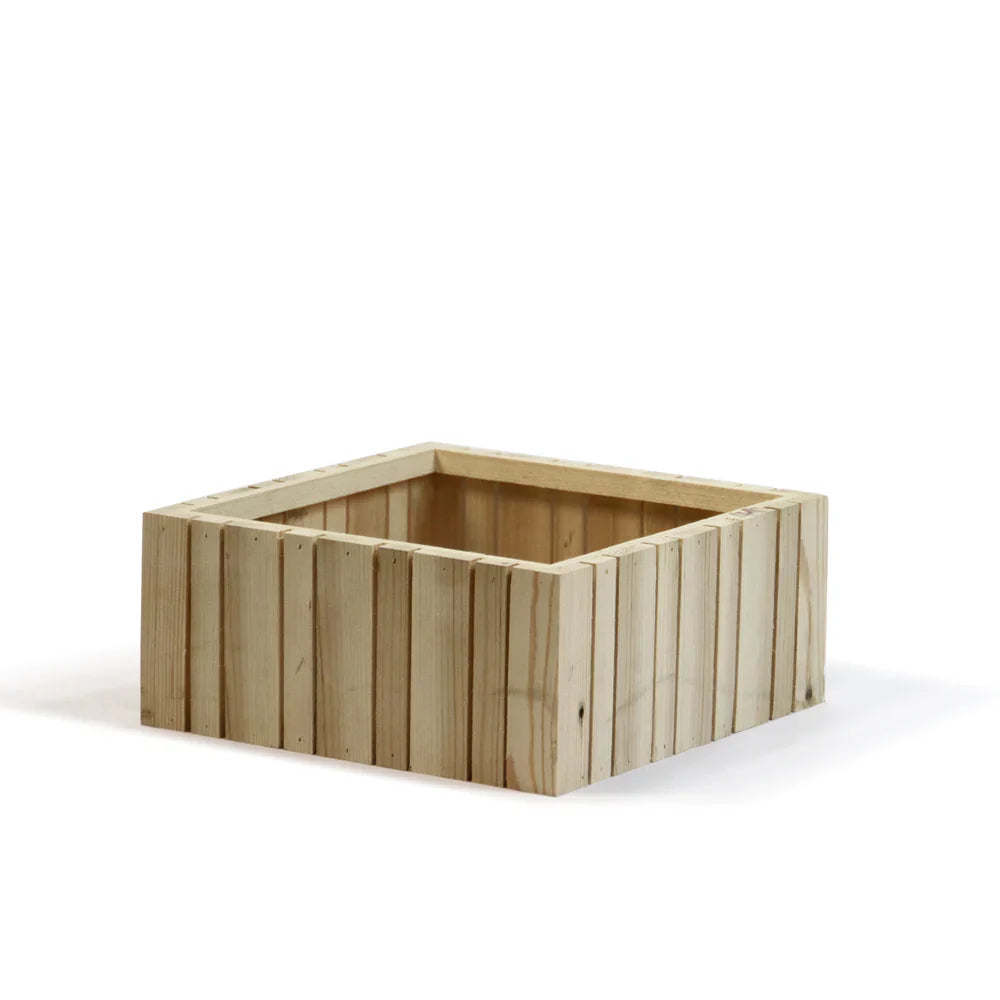 Vertical Slat Wood Box