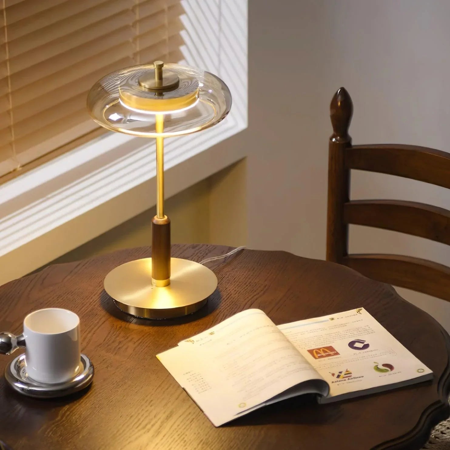Clarté Nocturne Glass Table Lamp